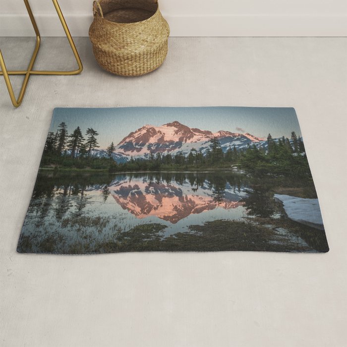 Cascade Sunset - Mt. Shuksan - Nature Photography Rug Gallery Image 1