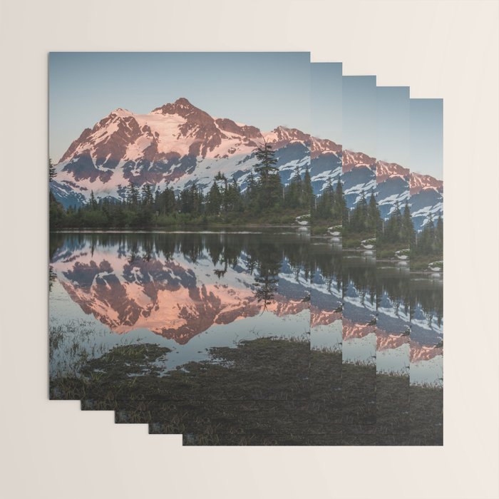 Cascade Sunset - Mt. Shuksan - Nature Photography Wrapping Paper Gallery Image 3