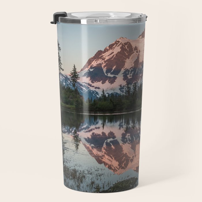 Cascade Sunset - Mt. Shuksan - Nature Photography Travel Mug Gallery Image 3