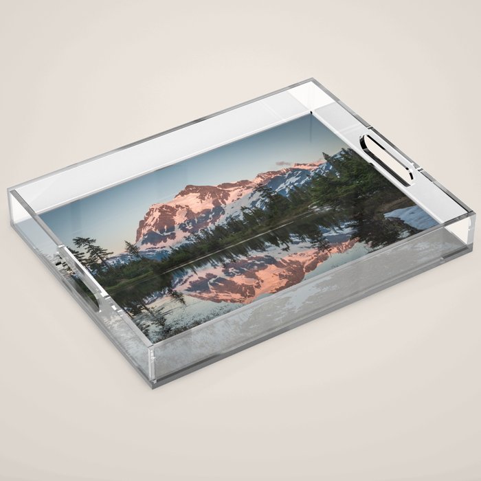 Cascade Sunset - Mt. Shuksan - Nature Photography Acrylic Tray Gallery Image 1