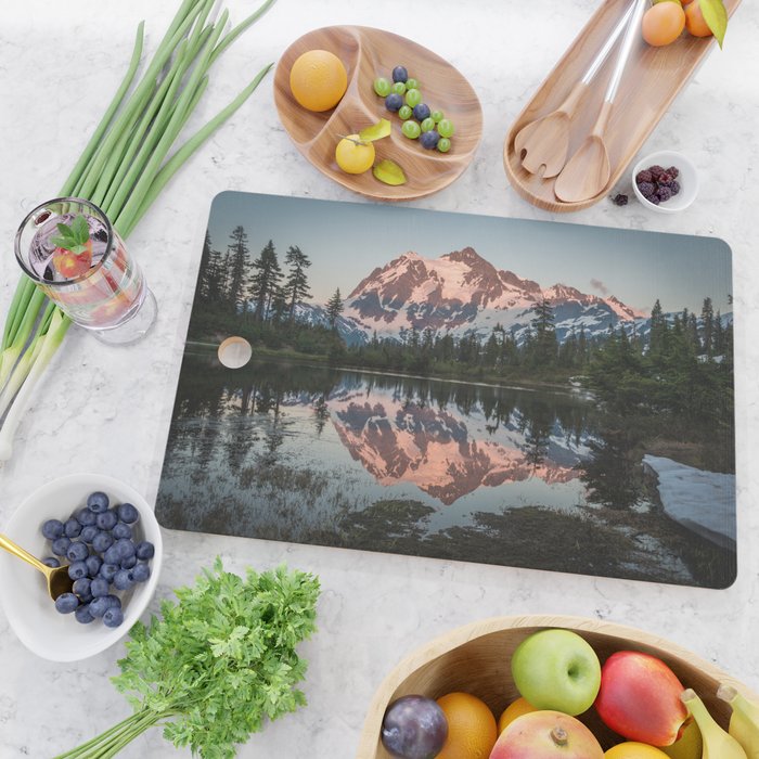 Cascade Sunset - Mt. Shuksan - Nature Photography Cutting Board Gallery Image 2