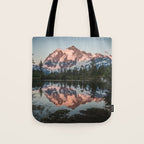 Cascade Sunset - Mt. Shuksan - Nature Photography Tote Bag Gallery Image 1
