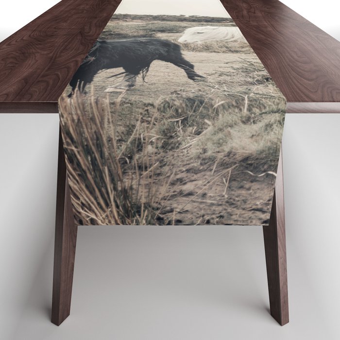 Wild horses on the endless highlands 3 Table Runner Gallery Image 1