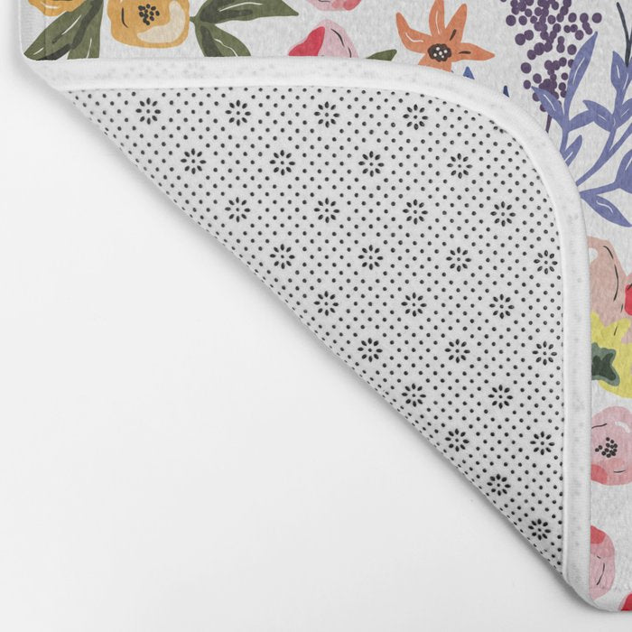 Simple colorful flowery meadow Bath Mat Gallery Image 2
