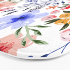 Simple colorful flowery meadow Bath Mat Gallery Image 3