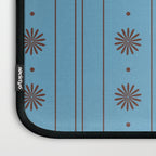 Daisy Stripes Cozy Cottage Pattern in Light Blue and Brown Laptop Sleeve Gallery Image 3
