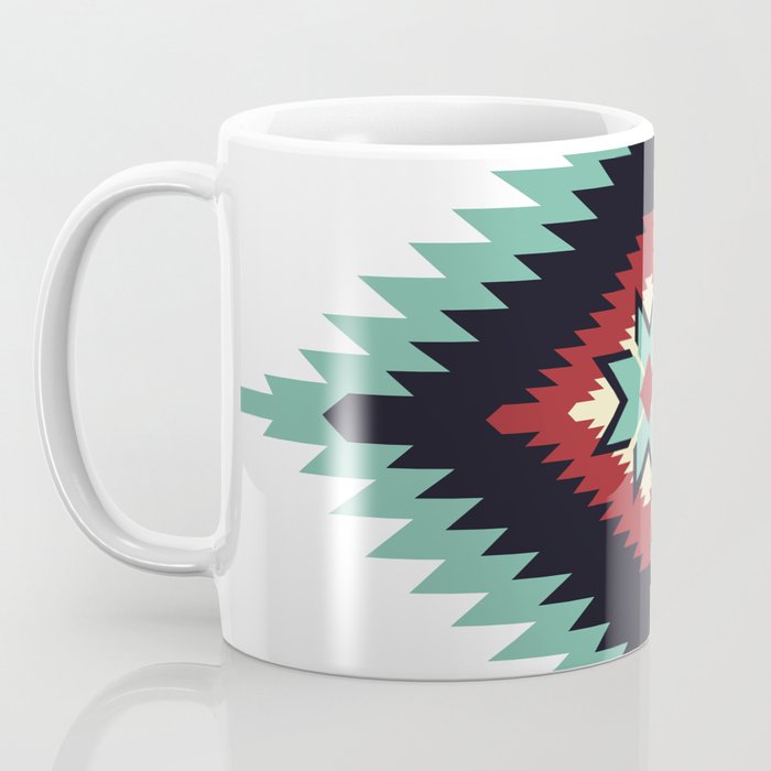 Southwest Santa Fe Geometric Tribal Indian Pattern Coffee Mug Gallery Image 3