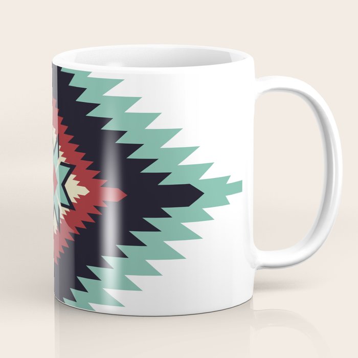 Southwest Santa Fe Geometric Tribal Indian Pattern Coffee Mug