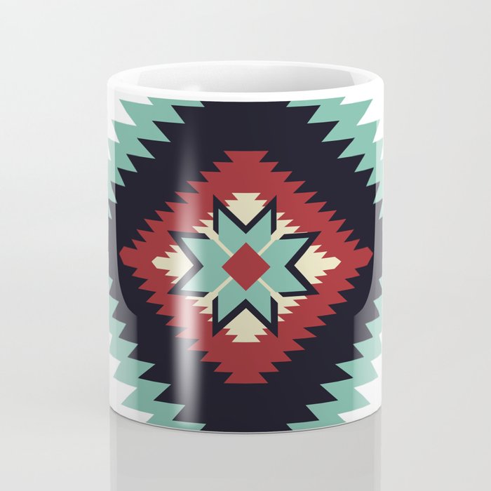 Southwest Santa Fe Geometric Tribal Indian Pattern Coffee Mug Gallery Image 4