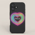 Neon Pride Heart iPhone Case Gallery Image 1