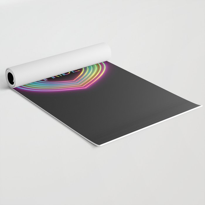 Neon Pride Heart Yoga Mat Gallery Image 2