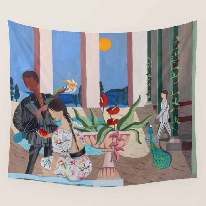 Midnight Rendezvous Wall Tapestry Gallery Image 4