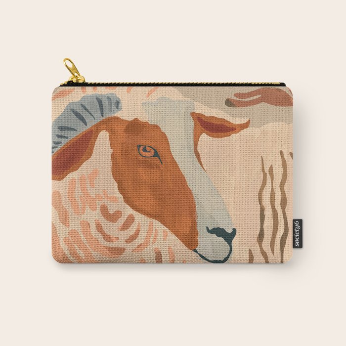 Abstract Rustic Ram 2 Carry All Pouch Gallery Image 1