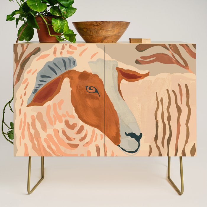 Abstract Rustic Ram 2 Credenza Gallery Image 1