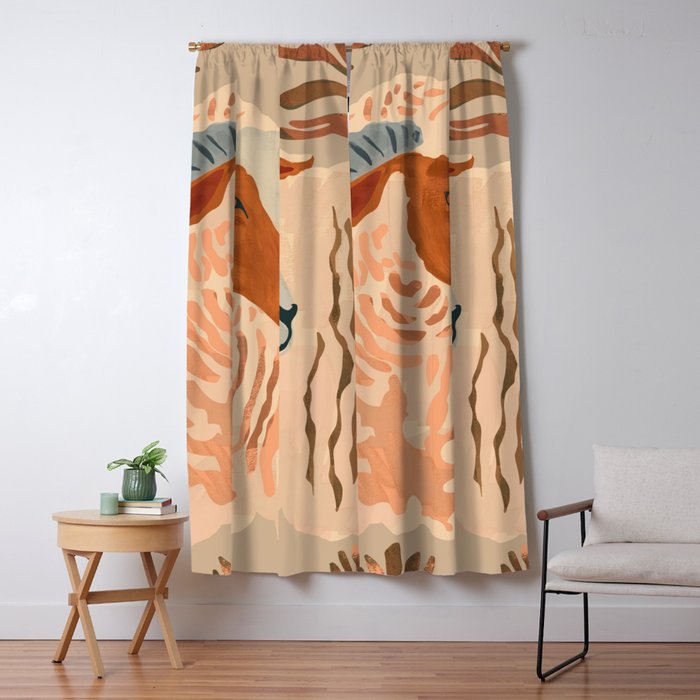 Abstract Rustic Ram 2 Window Curtain Gallery Image 5