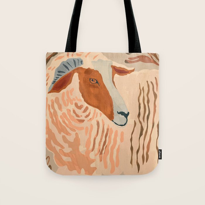 Abstract Rustic Ram 2 Tote Bag Gallery Image 1