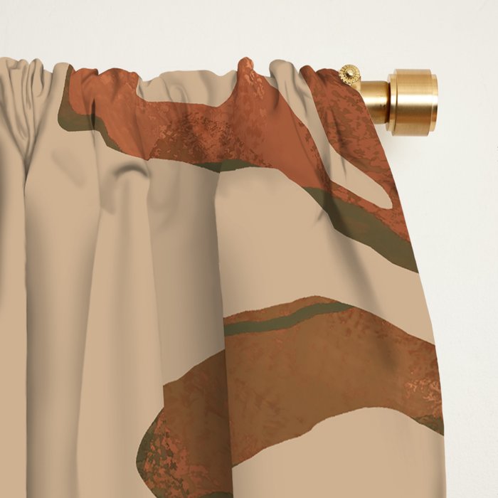 Abstract Rustic Ram 2 Window Curtain Gallery Image 2