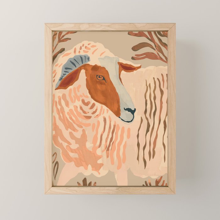 Abstract Rustic Ram 2 Mini Art Print Gallery Image 1