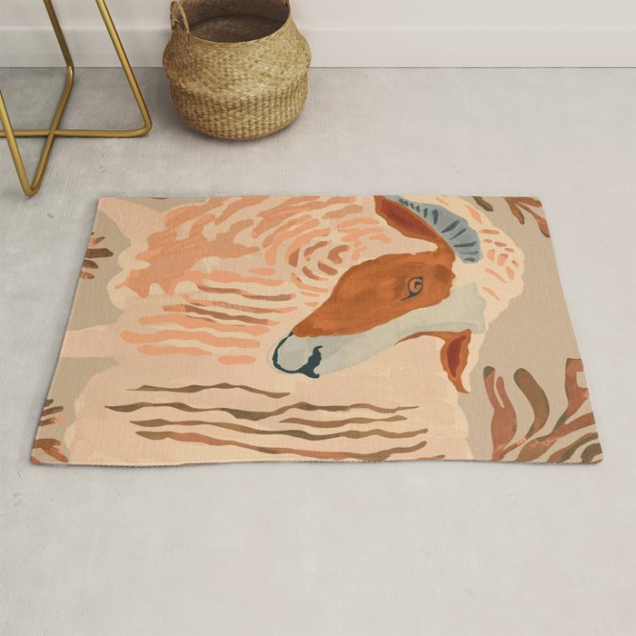 Abstract Rustic Ram 2 Rug Gallery Image 1