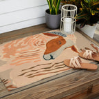 Abstract Rustic Ram 2 Outdoor Rug Gallery Image 2