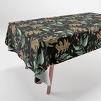 Fall of fall leaves dark Tablecloth Gallery Image 1