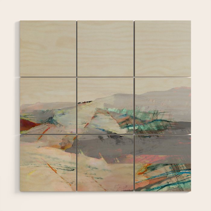 Patchwork Land Wood Wall Art Gallery Image 1