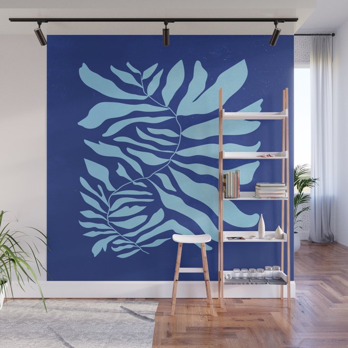 JAZZ FERNS 01 | Starry Blue Matisse Edition Wall Mural Gallery Image 1