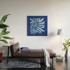 JAZZ FERNS 01 | Starry Blue Matisse Edition Wood Wall Art Gallery Image 2
