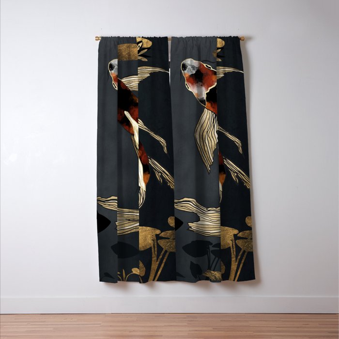 Metallic Koi IV Window Curtain Gallery Image 3