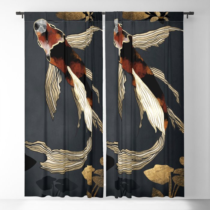 Metallic Koi IV Window Curtain Gallery Image 1
