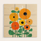 Sunflower and Bee Wood Wall Art Gallery Image 1