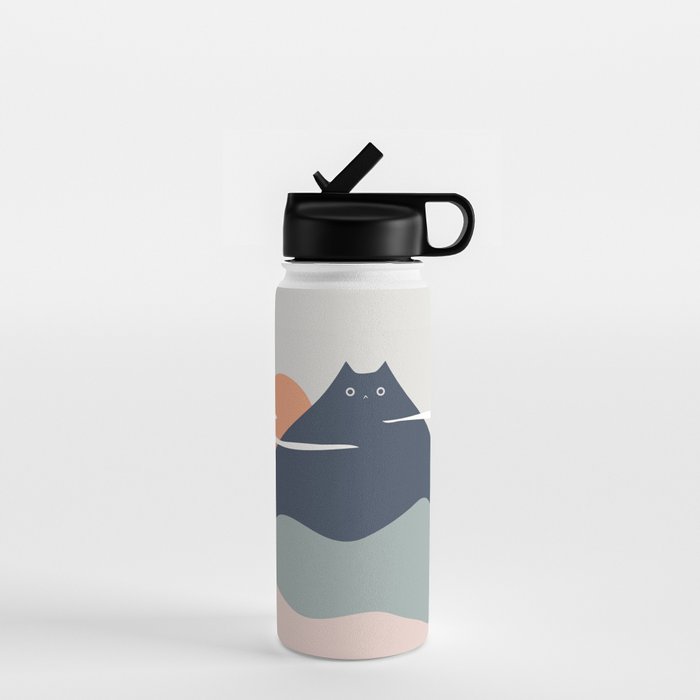 Cat Landscape 21 Water Bottle Gallery Image 1
