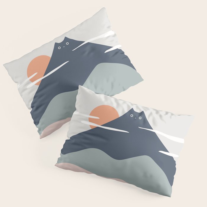 Cat Landscape 21 Pillow Sham Gallery Image 1
