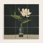 A flower in a vase Wood Wall Art Gallery Image 1