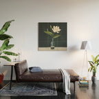 A flower in a vase Wood Wall Art Gallery Image 2