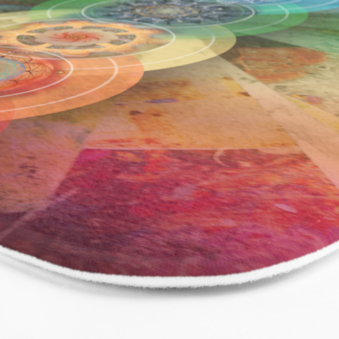 seven chakra meditation and yoga art Bath Mat Gallery Image 3