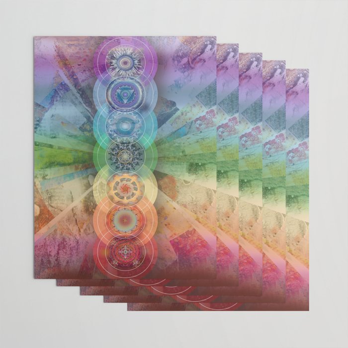 seven chakra meditation and yoga art Wrapping Paper Gallery Image 3