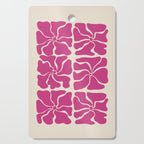 Monochrome fuchsia pink flowers Cutting Board Gallery Image 1