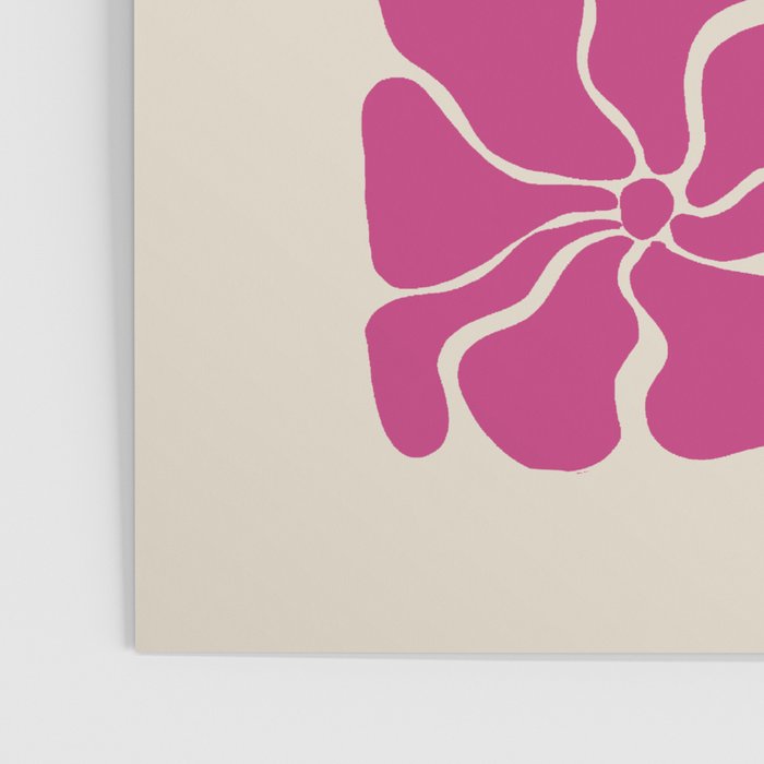 Monochrome fuchsia pink flowers Poster Gallery Image 3