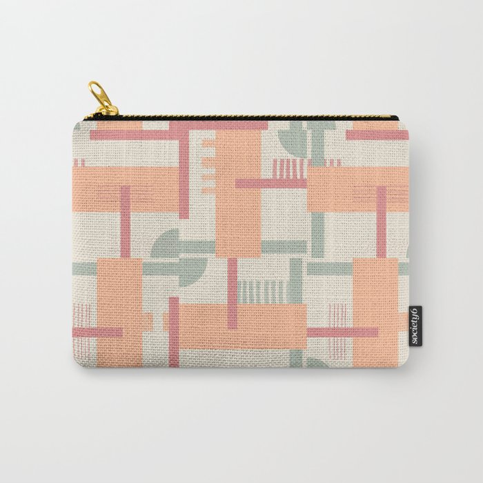 Playful geometric stripes C Carry All Pouch Gallery Image 1