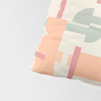 Playful geometric stripes C Pillow Sham Gallery Image 4