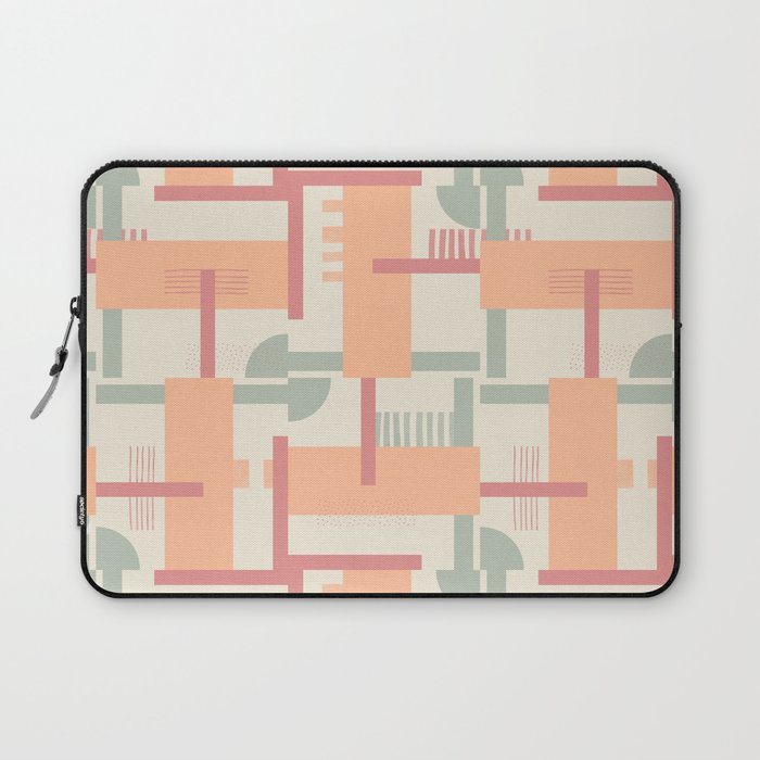 Playful geometric stripes C Laptop Sleeve Gallery Image 1