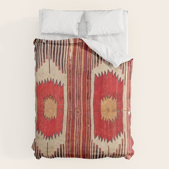Keles  Antique Balikesir Turkish Kilim Print Duvet Cover Gallery Image 1