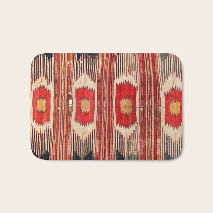 Keles  Antique Balikesir Turkish Kilim Print Bath Mat Gallery Image 1