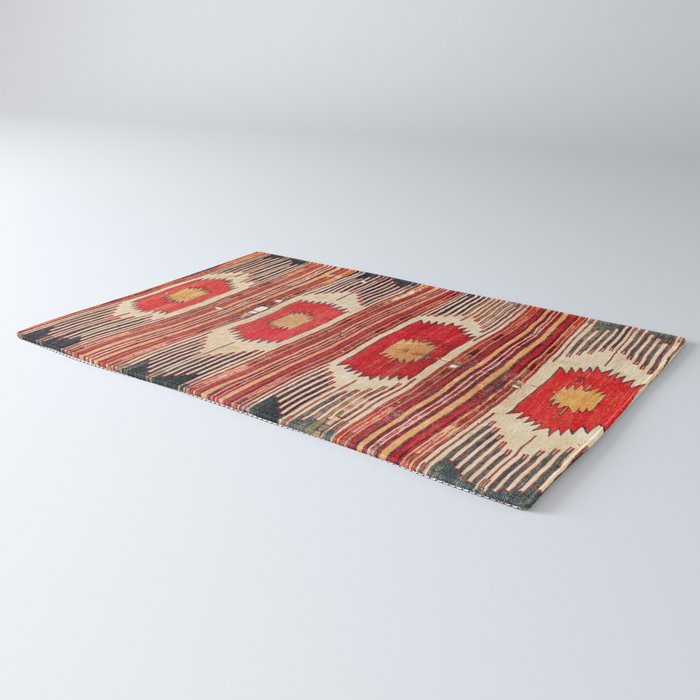 Keles  Antique Balikesir Turkish Kilim Print Rug Gallery Image 3