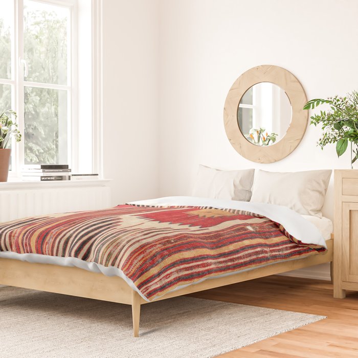Keles  Antique Balikesir Turkish Kilim Print Duvet Cover Gallery Image 2