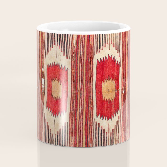 Keles  Antique Balikesir Turkish Kilim Print Coffee Mug Gallery Image 4
