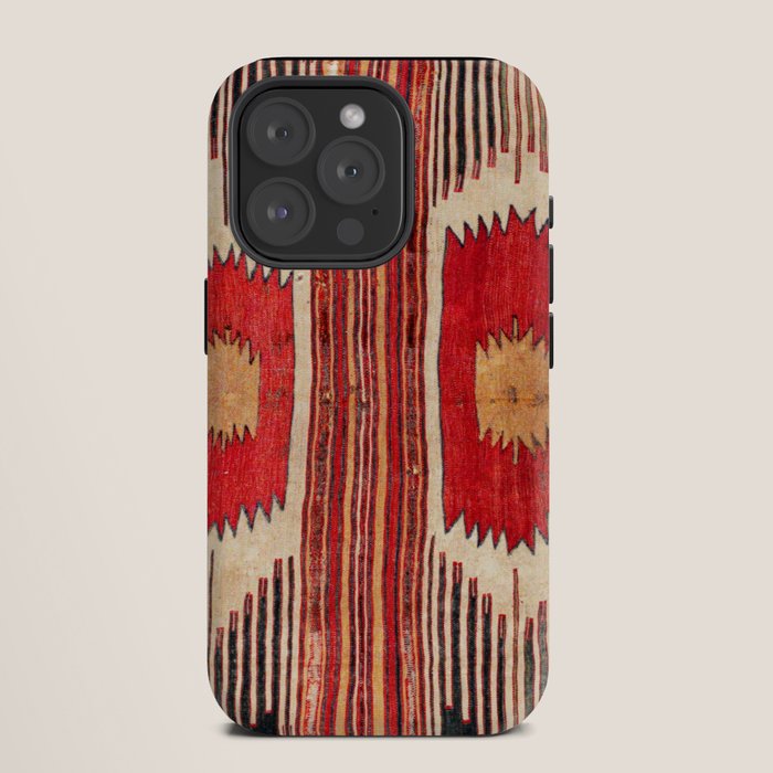 Keles  Antique Balikesir Turkish Kilim Print iPhone Case Gallery Image 11