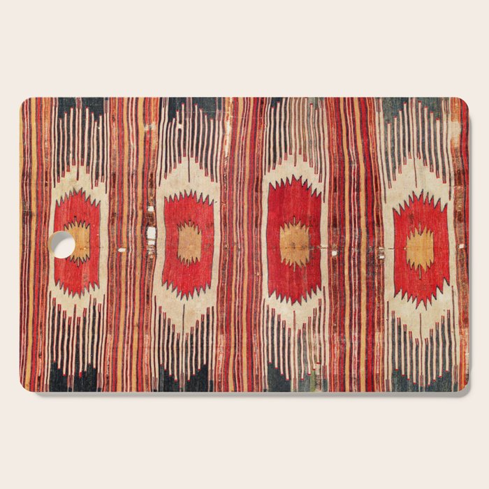 Keles  Antique Balikesir Turkish Kilim Print Cutting Board Gallery Image 1