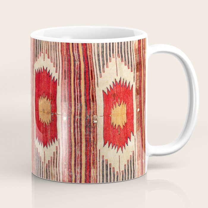 Keles  Antique Balikesir Turkish Kilim Print Coffee Mug Gallery Image 1